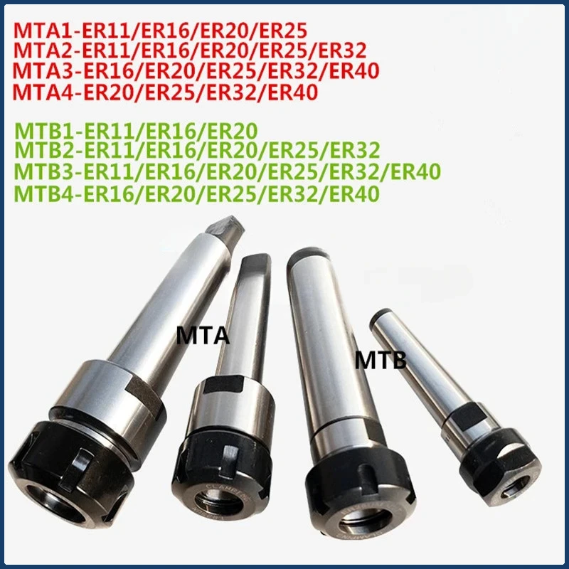 

1Pcs MT1/MT2/MT3/MT4 Morse Taper ER11/ER16/ER20/ER25/ER32/ER40 Collet Chuck Holder,CNC Tool Holder Clamp.