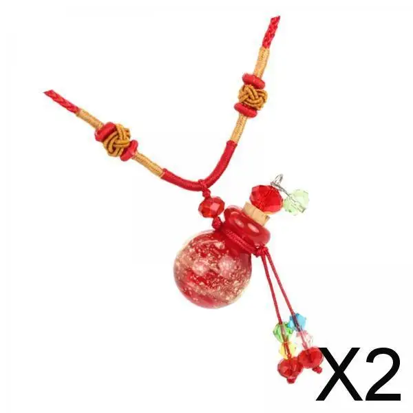 

Стеклянная маленькая тыква с эфирным маслом, красная парфюмерная бутылка, 2 шт.