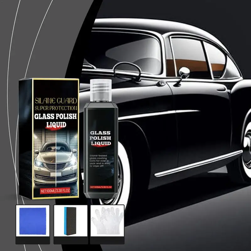 Car Coating Agent Water Stains Remover Car Water Stains & Oil Remover Glass Stripper Window Cleaner Liquid 100ml Super