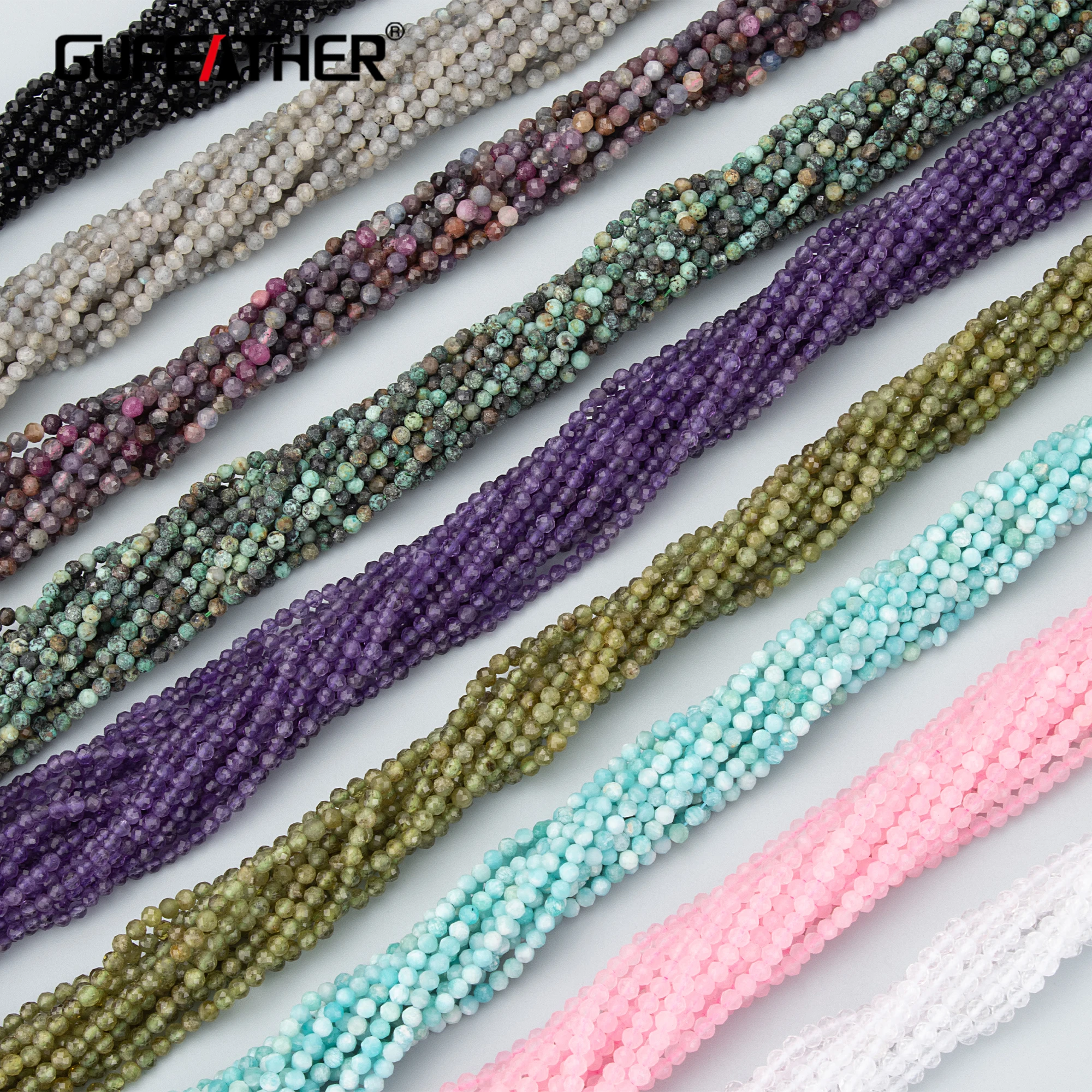 

Высококачественные Аксессуары для ювелирных изделий GUFEATHER, набор компонентов из натурального камня для самостоятельного изготовления ожерелья, сережек, браслетов, 1 нить/партия