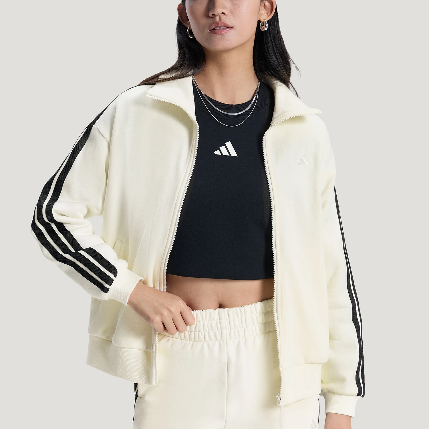 

Adidas Authentic Spring Women's Stand Collar Sports Durable Jacket KS2817