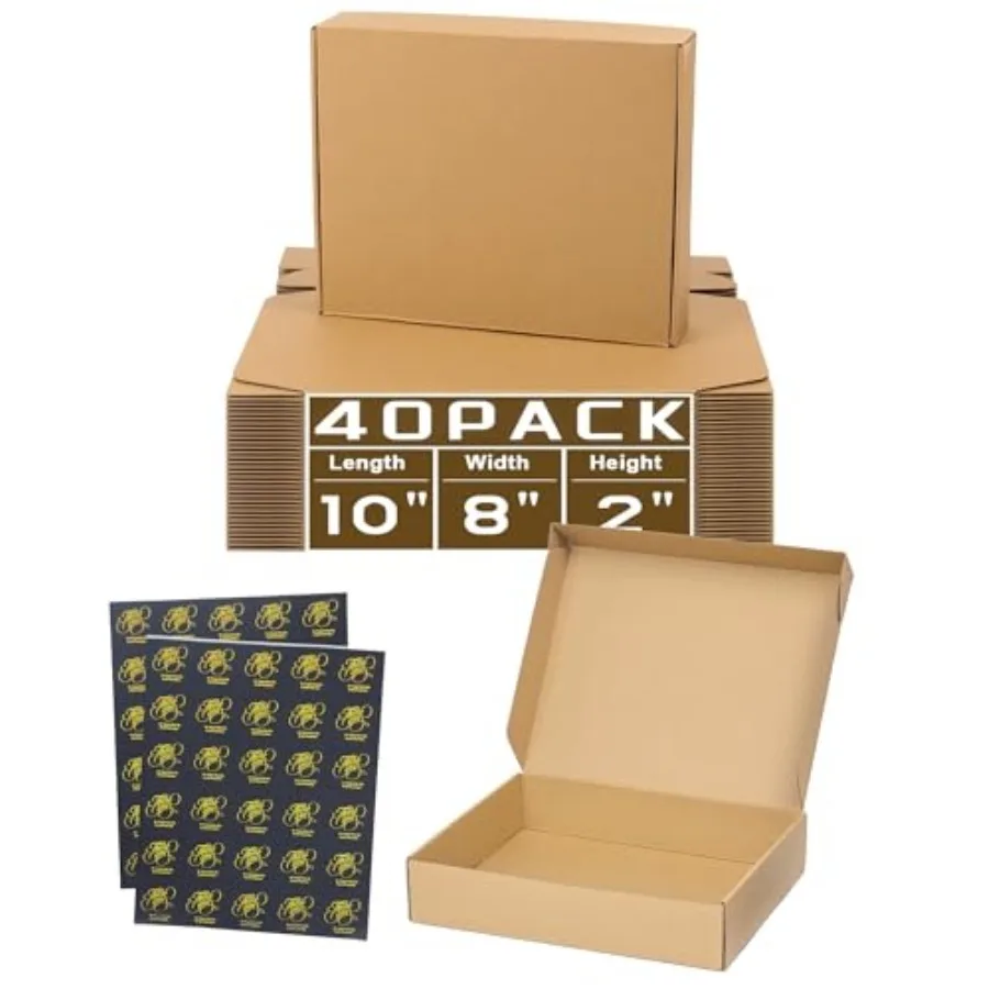 

40 Pack Shipping Boxes, Shipping Boxes for Packaging Small Business, Medium Corrugated Cardboard Mailer Boxes
