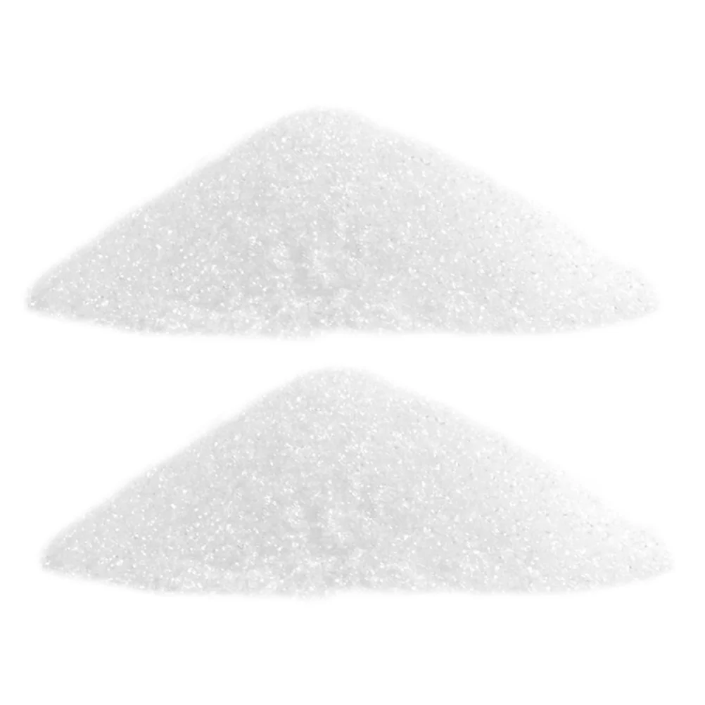 

2 Pack Simulated White Sugar Toys Granulated Decor Fake Cake Decorative Supply Plastic Model Supplies Multi-function