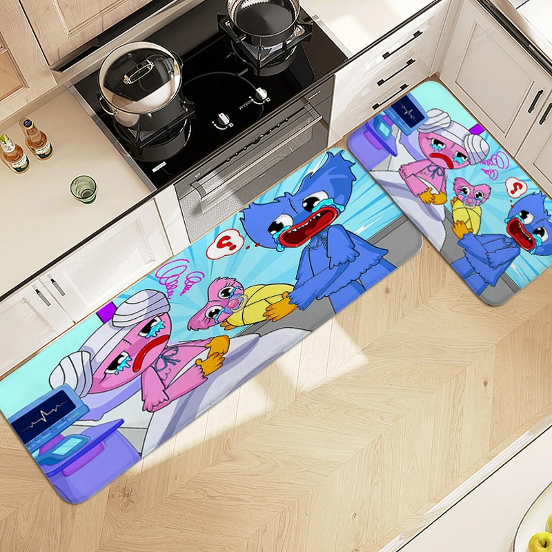 

Kitchen Treadmill Rugs A-Huggy Wuggys Front Door Custom Rug Aesthetic Rug for Bedroom Non Slip Carpet for Home Entrance Bathmat