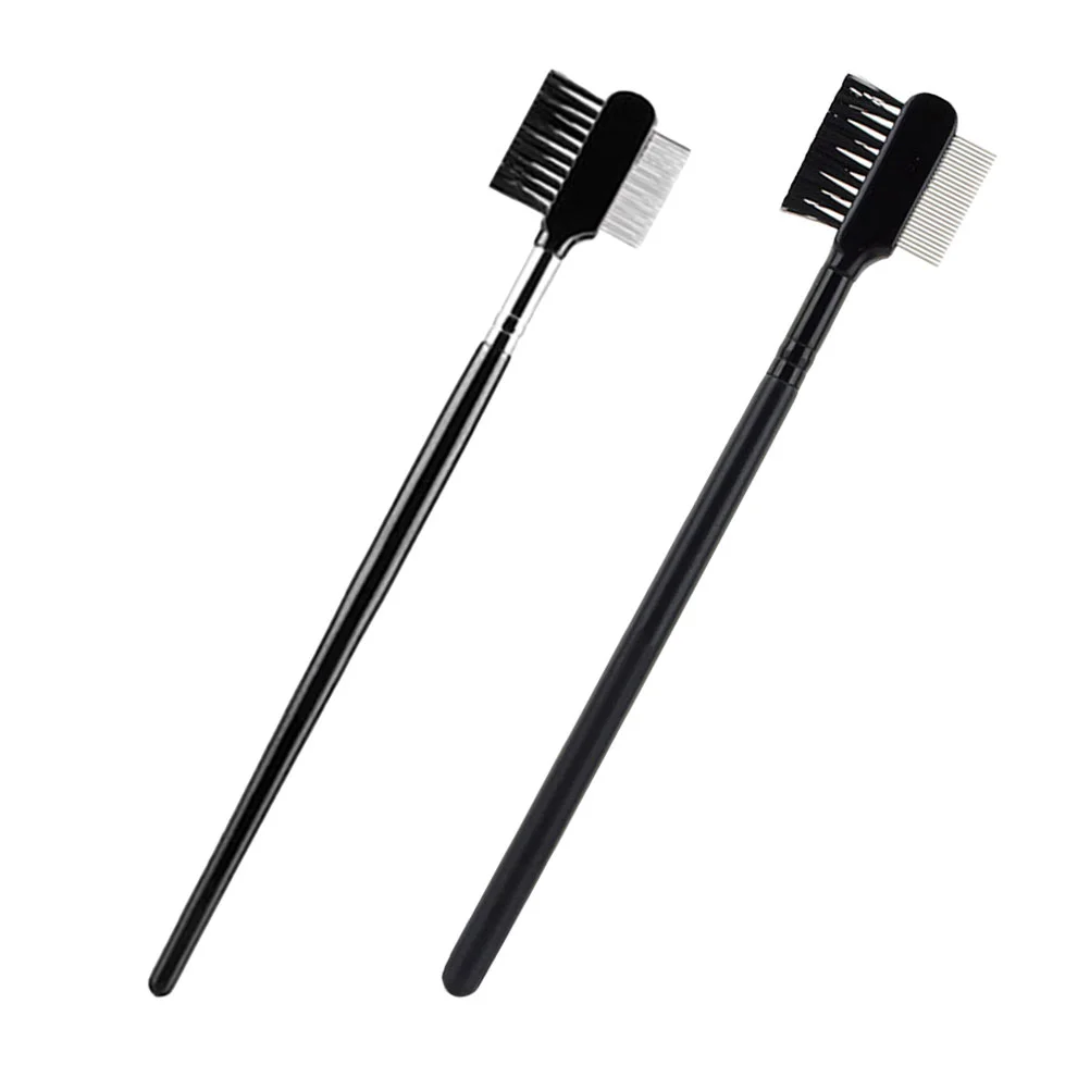 Cílios Extensão e Sobrancelha Comb, Shaping Brush, Maquiagem, Grooming Tool, Fundação, 2 pcs