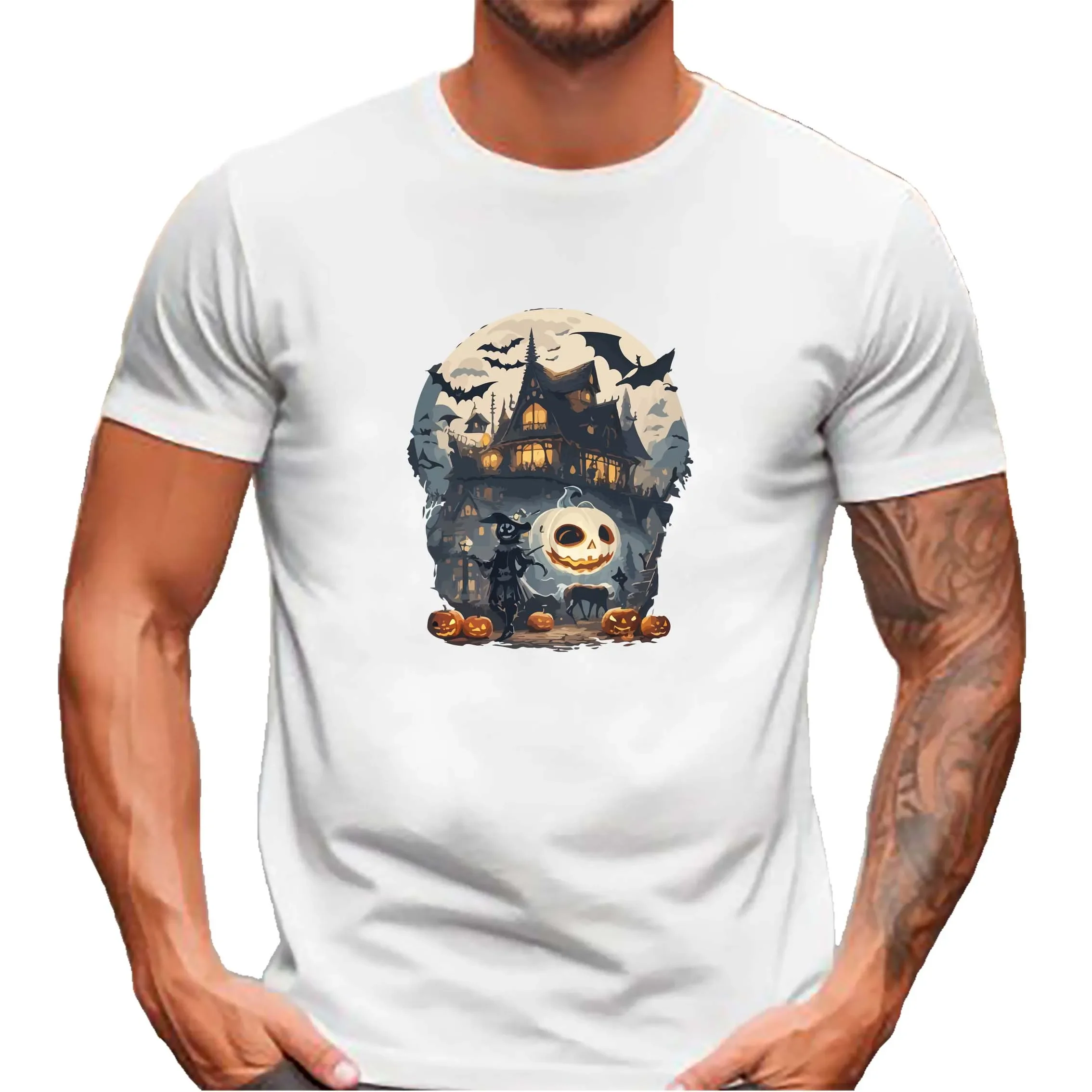 Halloween Festivities Cozy Village Tee Customized T Shirt Design Men Casual Tshirt Your Own Photo Graphic Diy T-shirt Streetwear