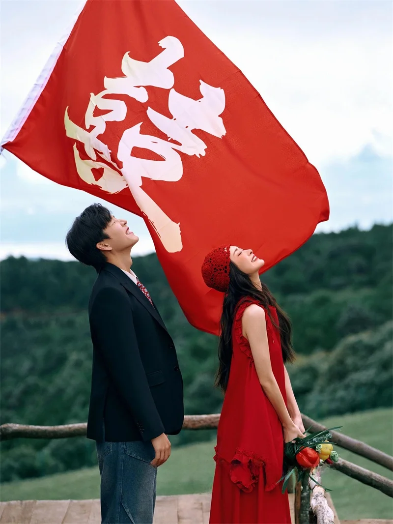 

Новый красный свадебный костюм для пар, для фотосессий на природе, в лесу, в фотостудии, в китайском стиле, для путешествий, парные наряды для фотосессий