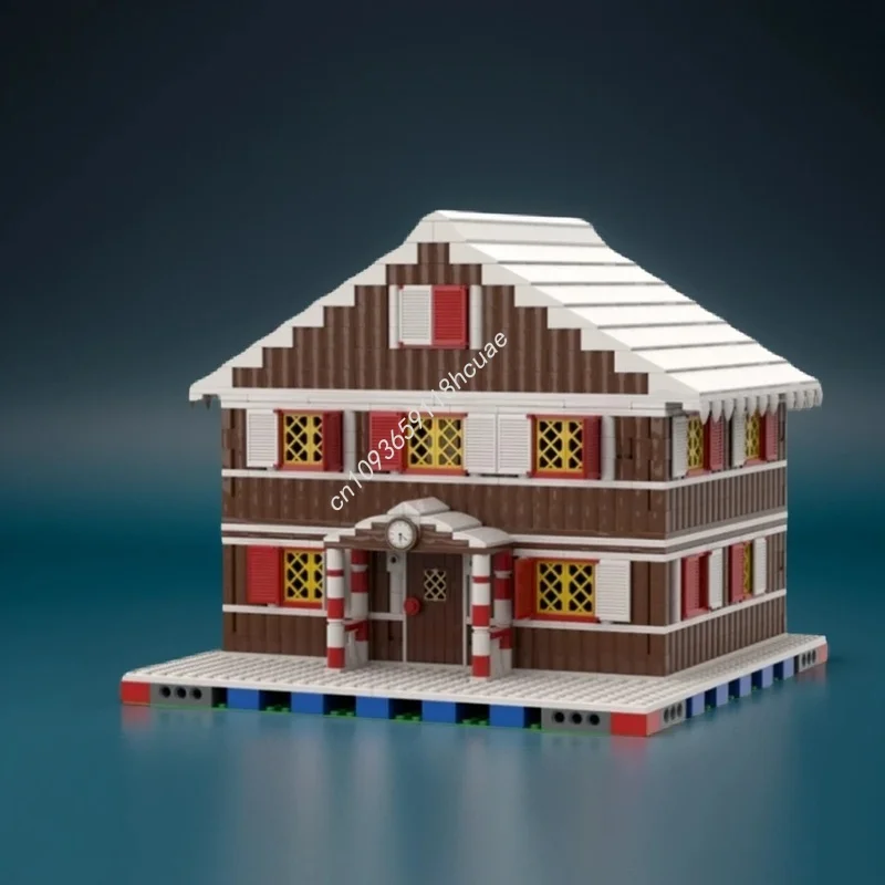 1445 個 MOC 冬の村の店空のモジュール式モデルビルディングブロック建築おもちゃクリエイティブアイデアクリスマスギフトレンガ子供