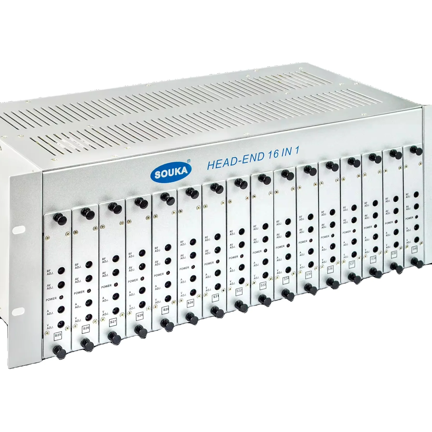 TV HEAD-END 16 in 1 SK-16M Modulator AV/HD to RF Analog for Hotel System fiber optic