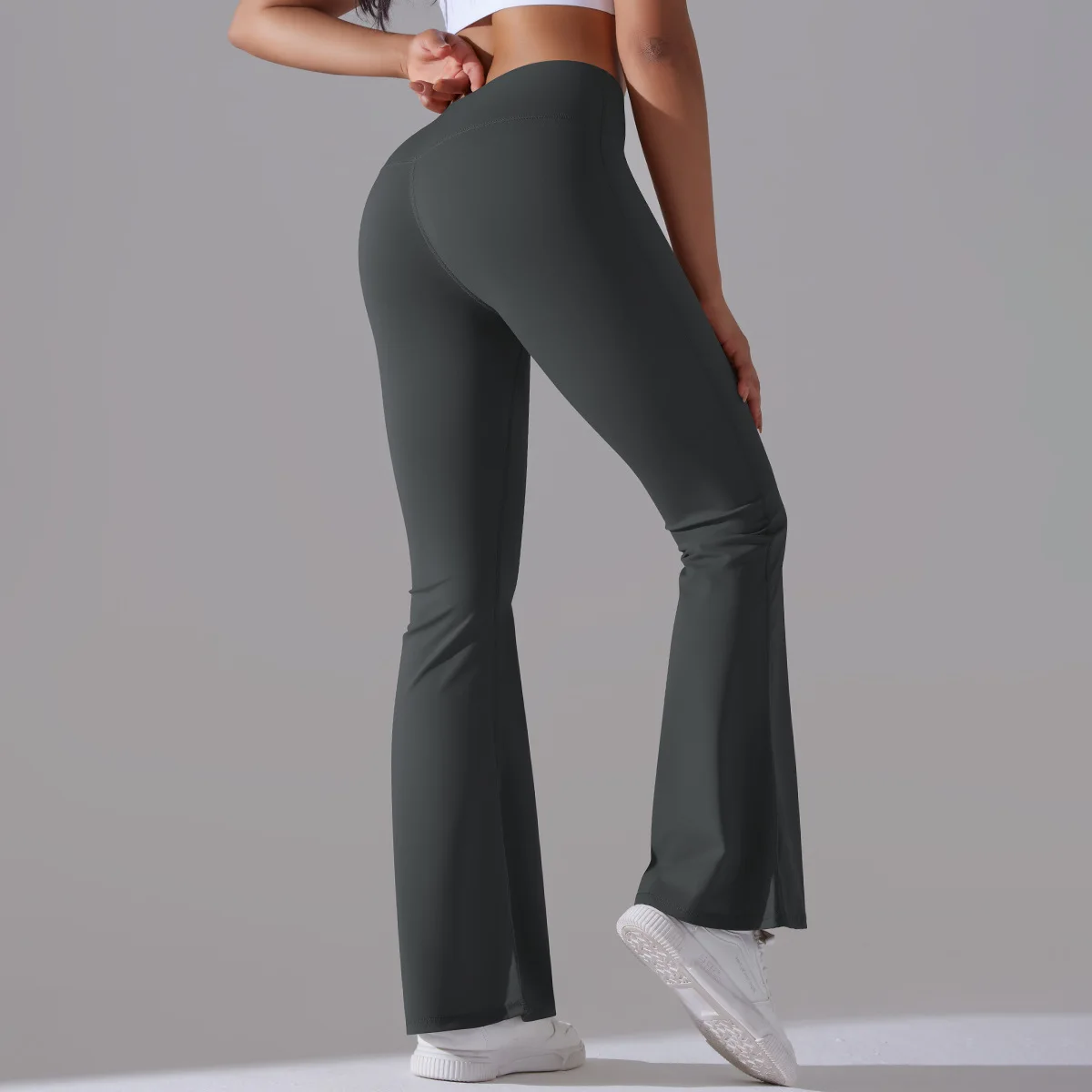 

Cross Border Flared Wide Leg Leggings Without T-line Lifting Buttocks Yoga Flared Pants High Waisted Casual Fitness Pants