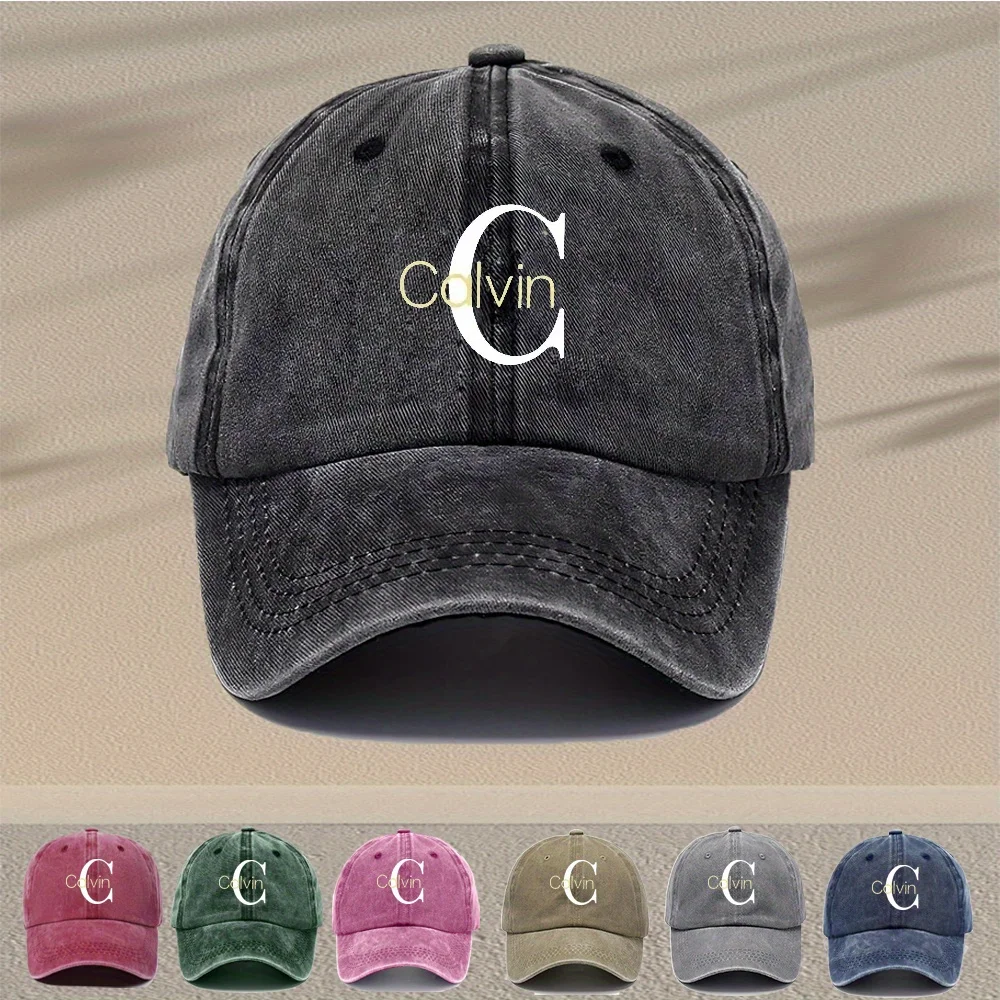 

Унисекс винтажная бейсболка с эффектом потертости - регулируемая дышащая кепка в стиле Dad Hat с состаренным логотипом 'C', легкая, 100% вискоза, мультицветная