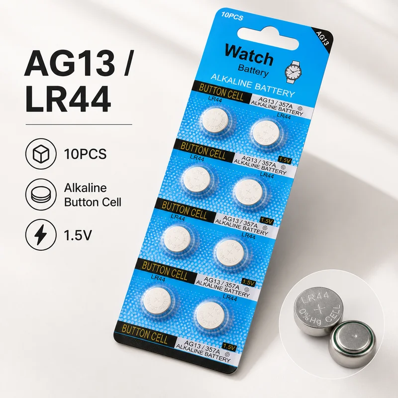 LR44 AG13 1.5V Button Cell Battery 10-100PCS 357A A76 L1154 G13A Replacement for Watch Remote Control Coin Cell