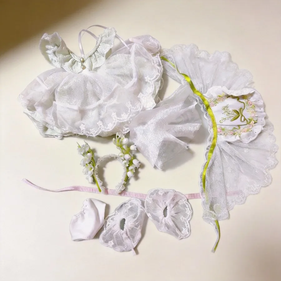 

1/6 SD BJD Doll Clothes Pastoral Lolita Lily Girl Multi-piece Outfit Coraline Handmade Doll Clothing