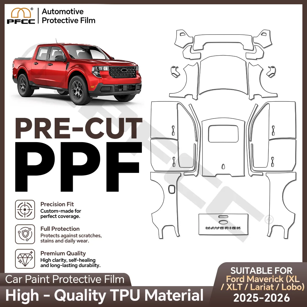 For Ford Maverick 2022-2026 TPU Paint Protection Film Self-Healing Bra PPF Body Sticker Accessories Anti-Scratch Resistant