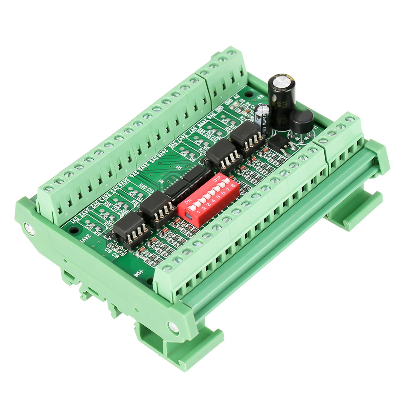 8-Channel NPN/PNP to NPN 5V/24V SquareWave  Conversion Module Level Converter 10MHZ 8-Channel Level Converter Module