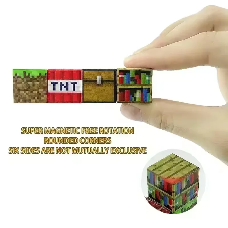 Nouveaux blocs de Construction magnétiques Mine World, Cube magnétique pour garçons et filles, enfants âgés de 3 ans et plus, ensemble de Construction empilable, jouet sensoriel éducatif