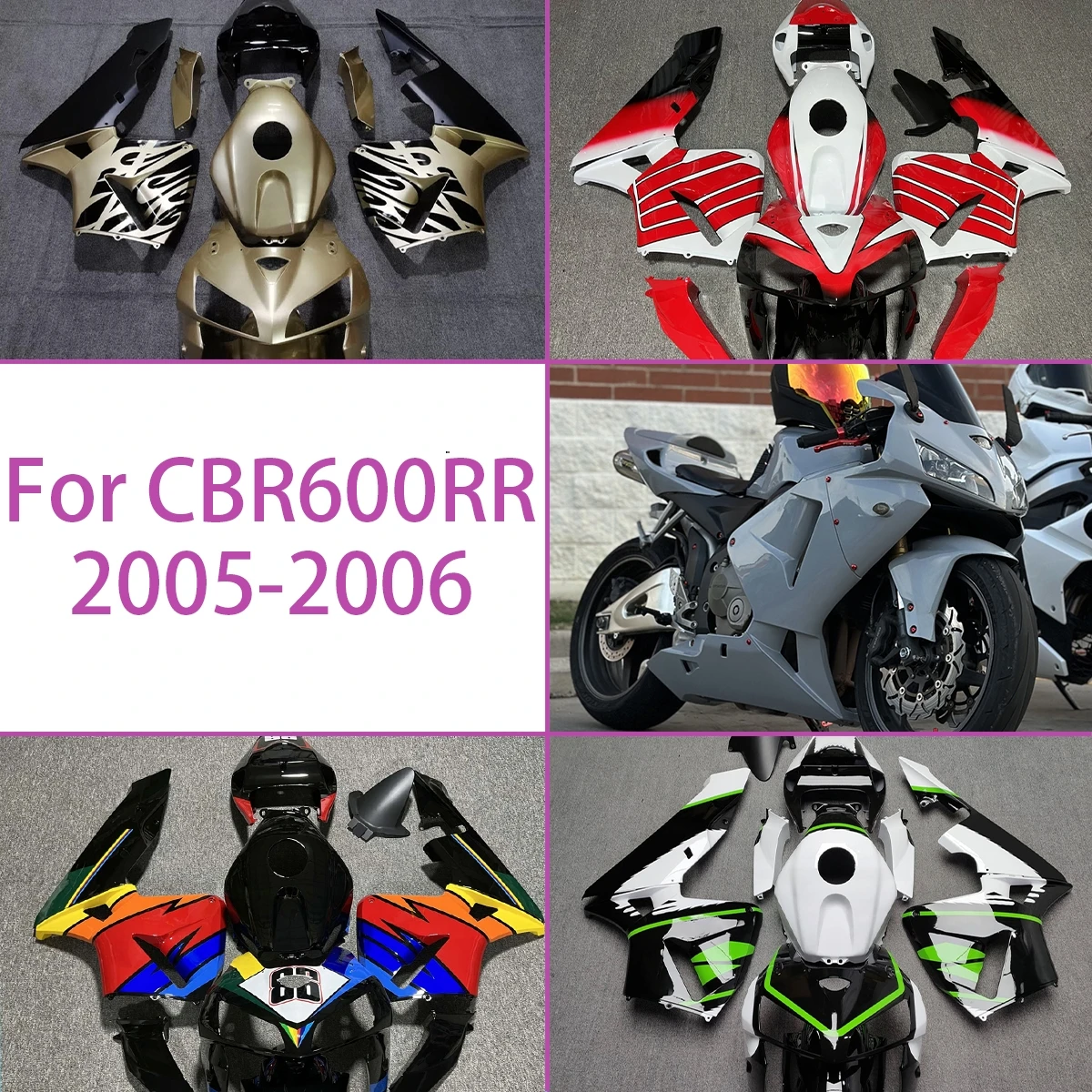 

Durable Motorcycle Fairings Fit for 2005 2006 Honda CBR600RR Full Panels Fairing Set Designs 05 06 CBR 600RR YJ01