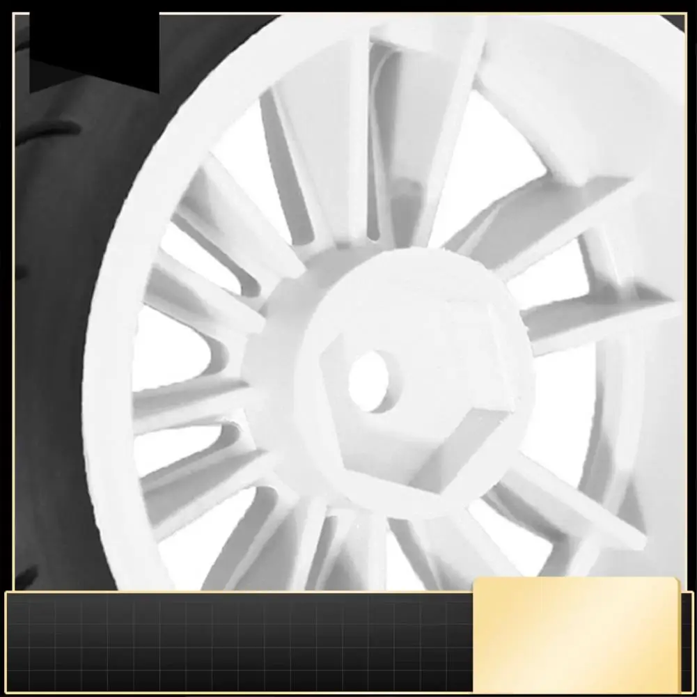 

N33R-4Pcs 68Mm Rubber Tire Wheel Tyre 12Mm Hex For Tamiya TT01 TT02 TA06 XV01 XV02 PTG-2 1/10 RC Racing Car Upgrade Parts