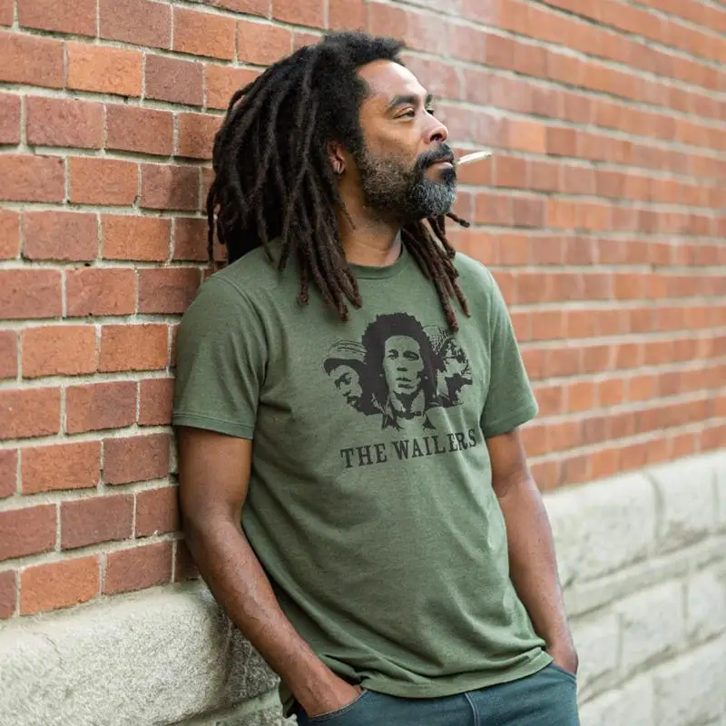 The Wailers Retro T Shirt Modern Fit Rasta Bob Marley Reggae tee S 2XL