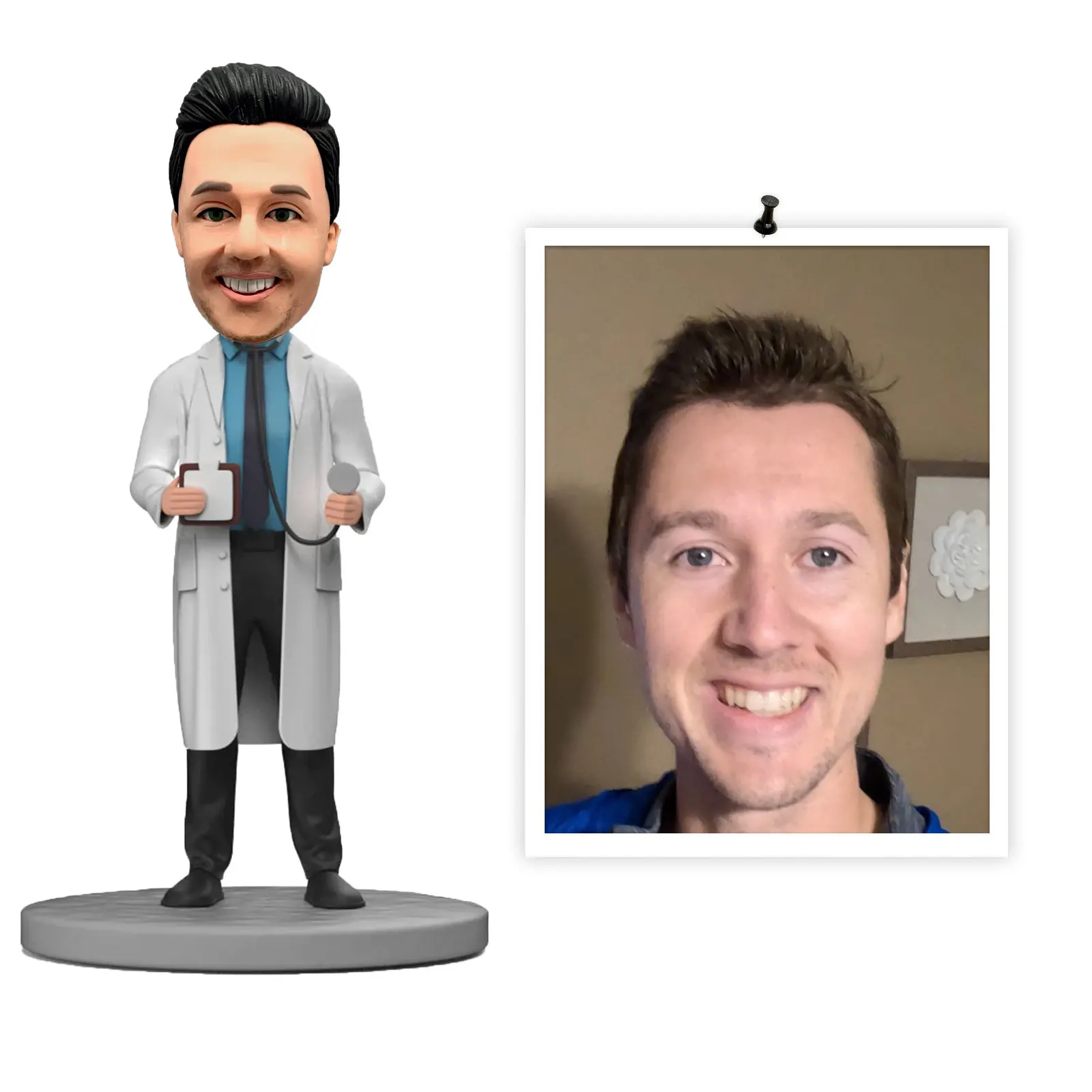 Custom Doctor Gift Bobblehead, Personalized Doctor Shower Figurine, 3d Portrait Figure Doll From Photo For Nurse Doctor