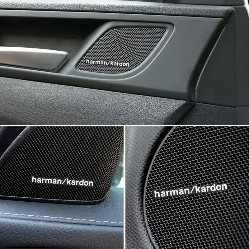 3D Aluminum Harman Kardon Badge Emblem Stickers For Mitsubishi Cadillac Dodge Audi BMW Hyundai Chevrolet Citroen Toyota honda