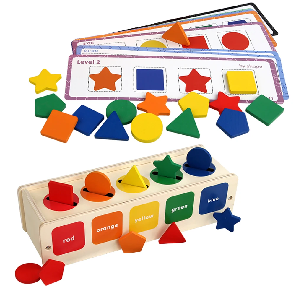 

1 комплект, деревянный сортировщик форм, обучающие сенсорные блоки для малышей, распознавание цвета, тренировка концентрации, детская игрушка