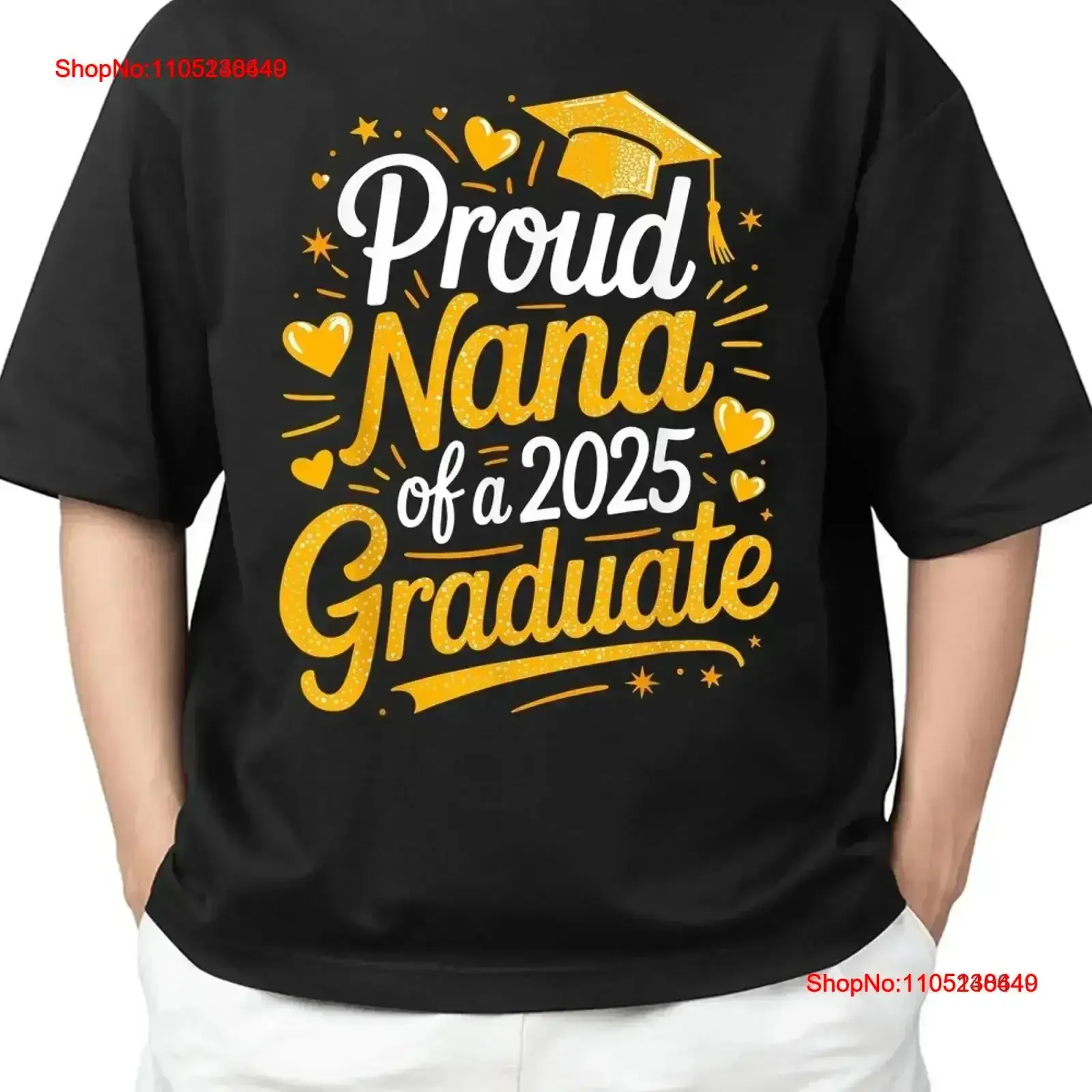 Proud Nana Of A 2025 Graduate Adult S 4XL T Shirt vintage Washed homme graphic Soft Stylish Slightly Stretched streetwear