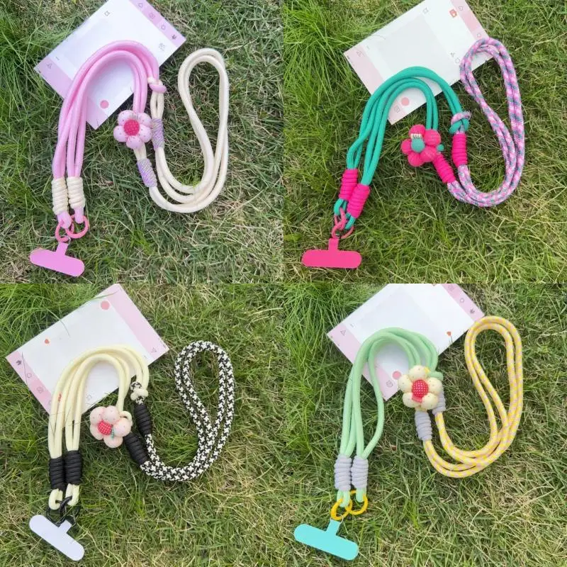 1 Stück 3-in-1 Halsband-Handschlaufe, abnehmbar, 120 cm, Umhängeband für Mobiltelefone, geeignet für Telefon und Wasserbecher – Detail 3