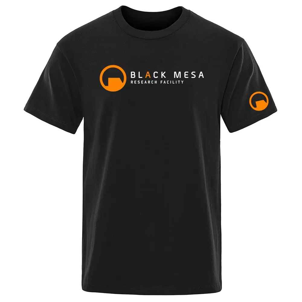 Black Mesa Research Facility Summer Men's T-shirt Cotton Casual Funny Energy Print Cool Loose Unisex Style Both of Men and Women