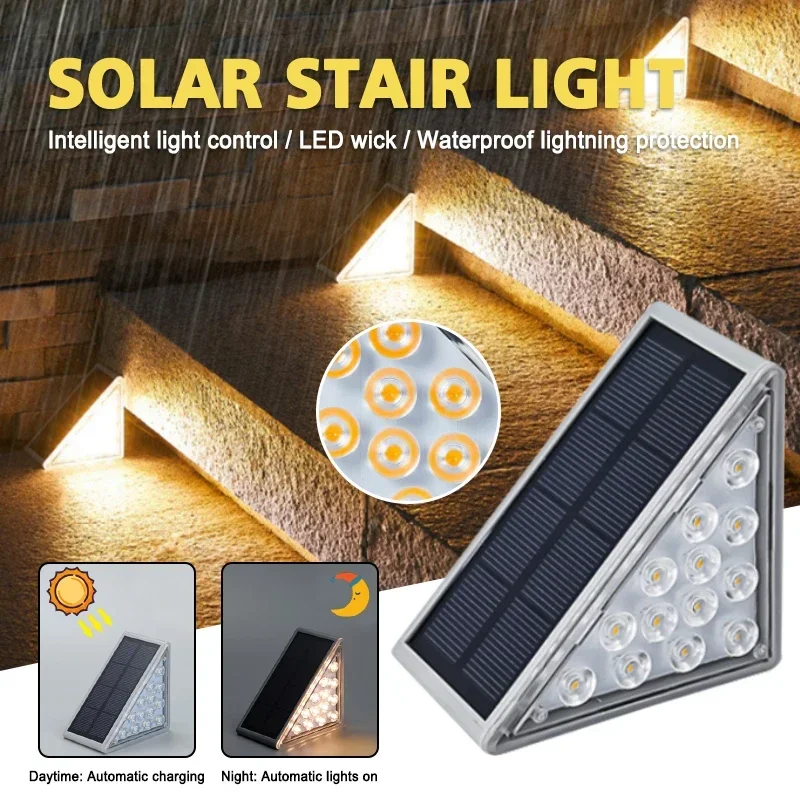 

IP65 Waterproof Solar Step Lights LED Lamp for Outdoor Gardens Decks and Stairs, Anti-Theft Solar Lighting for Yard and Pathways