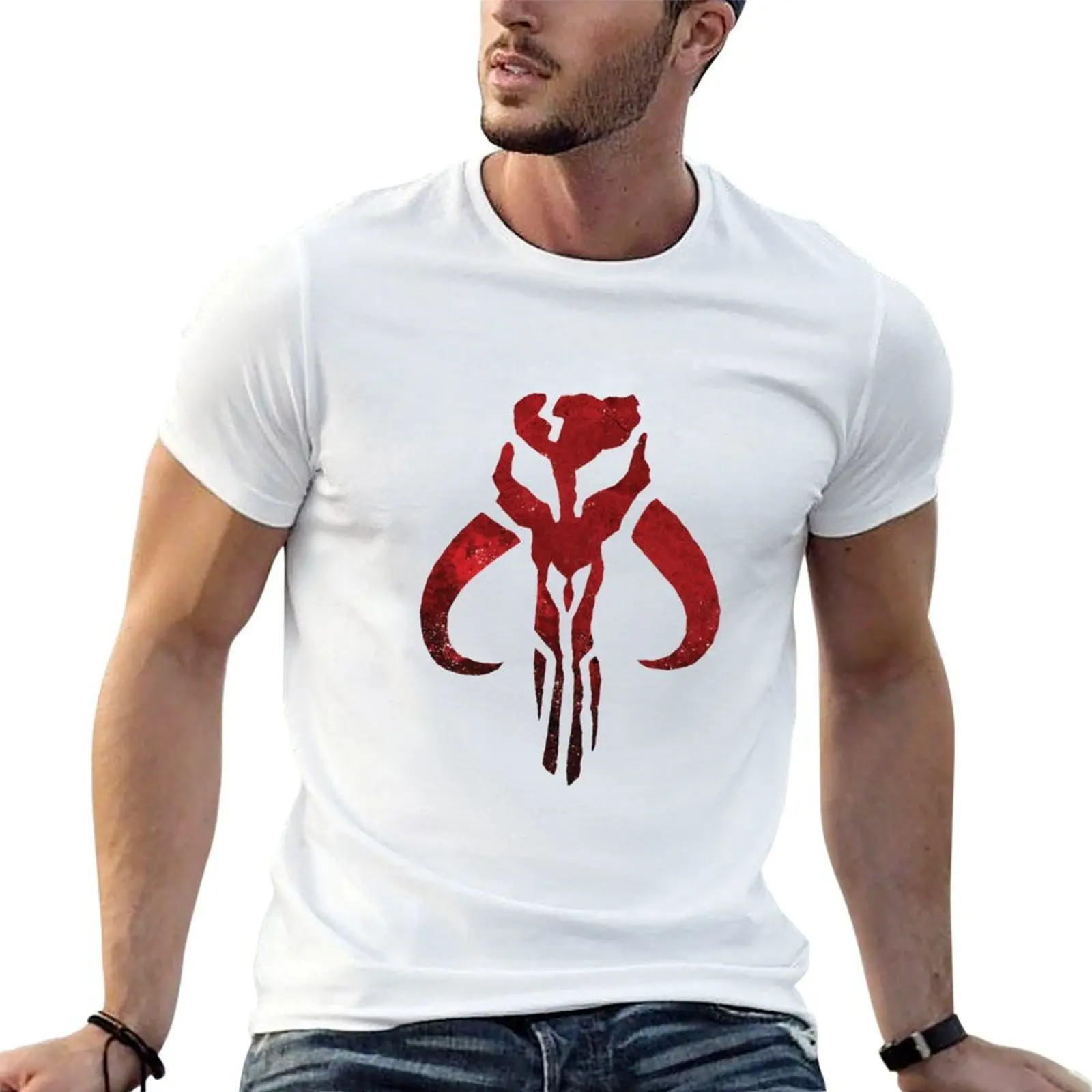 Grunge Distressed Mandalorian Logo 1018 T-Shirt t shirts for man pack cotton cotton t shirts man 100% cotton tshirt 100% T-shirt