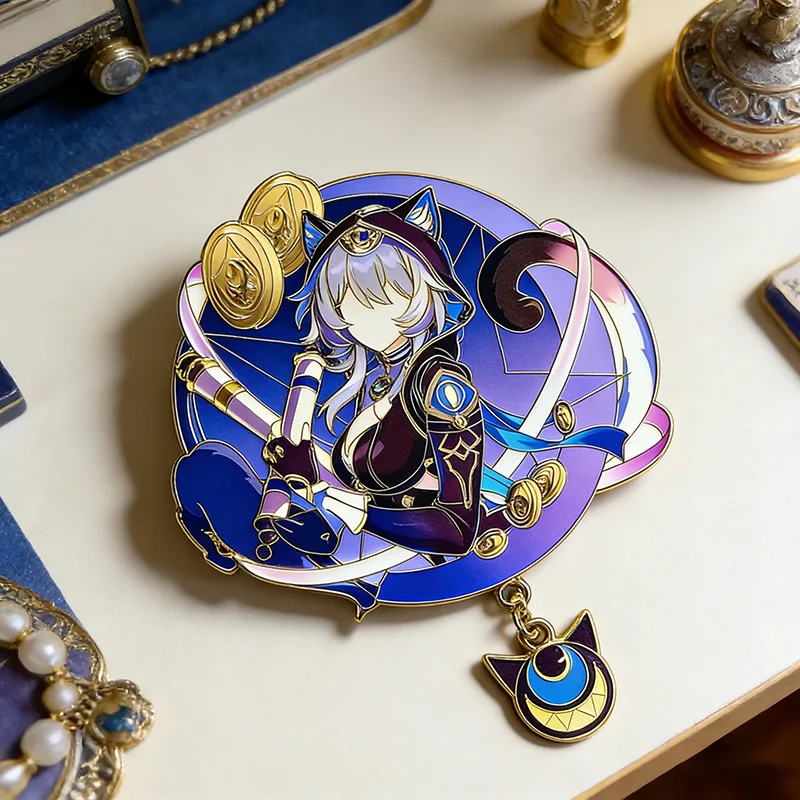 Honkai:Star Rail Cipher Badges Cosplay Anime Cifera Silver Wolf LV.999 Phainon Cartoon Brooches Fans Gifts Backpack Decor image 5