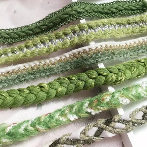 Green Series Tweed Lace Clothing Grenztasche, DIY gewebte Hülle Kragen, Band -Gurtband Dekoration Casal, Klassenzubehör, neu 12 Hauptverkauf Tweed Tape - №12