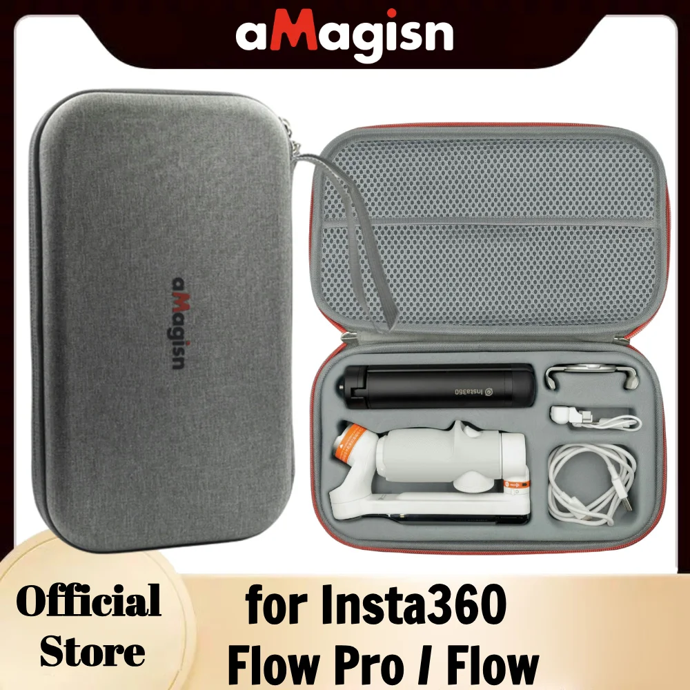 aMagisn Flow Pro Carry Case for Insta360 Flow Pro / Flow Smartphone Gimbal,Hard Shell Bag for Flow Pro All-Purpose Tripod Bundle