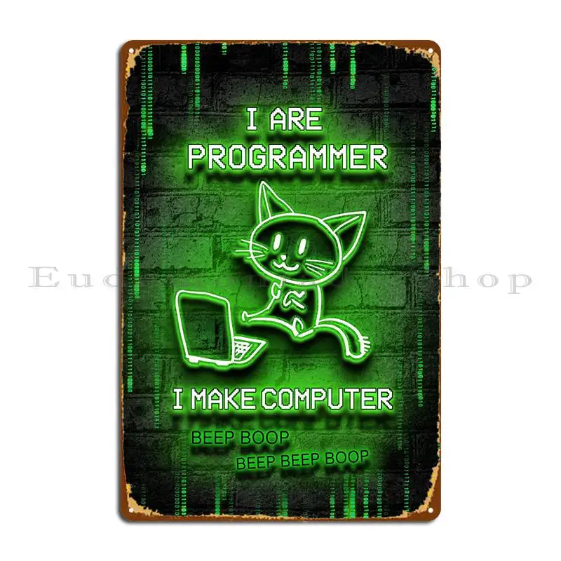 Computer pirata hacking Metal Sign Living Room Decoration Wall Decor Club personalizza Tin Sign Poster