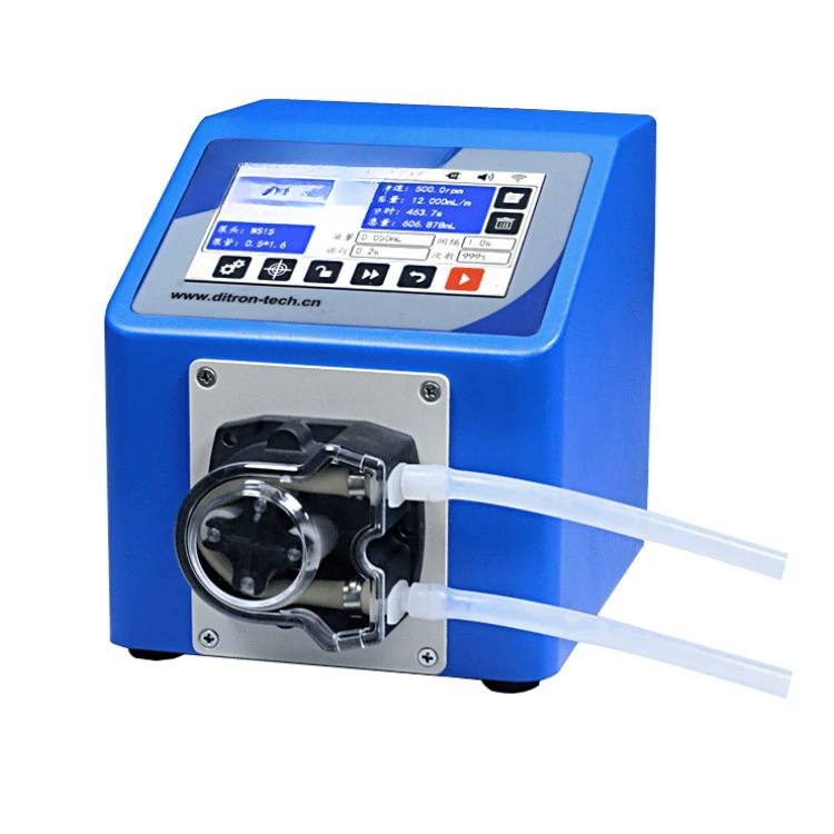 Intelligent touch screen peristaltic pump suitable for small microfluidic transmission perfusion laboratory chemical  precision