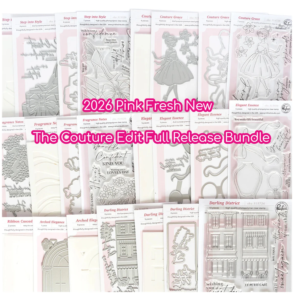 

The Couture Edit Full Release Bundle New Metal Cutting Dies and Silicone Stamps Stencil DIY Scrapbooking Paper Handmade Album