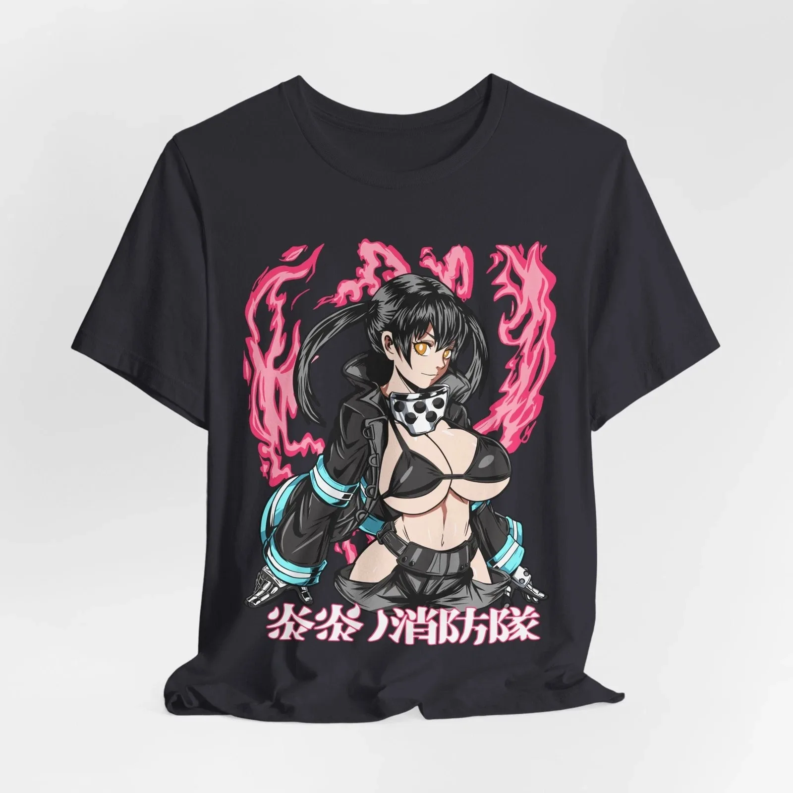 Fire Force: Tamaki Kotatsu Flame Girl  Anime Graphic T-Shirt Cotton Men Women Streetwear Tee