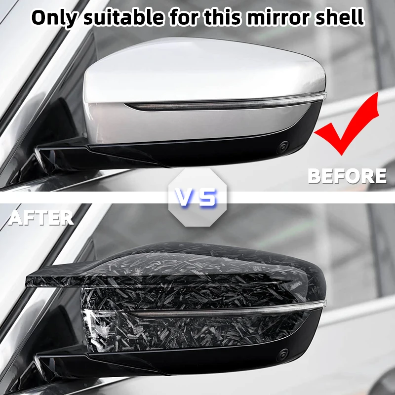 Carbon Fiber ABS Door Side Rearview Mirror Cover Caps For BMW 3 4 5 7 8 Series G20 G21 G22 G23 G30 G11 G12 G15 G16 (LHD)