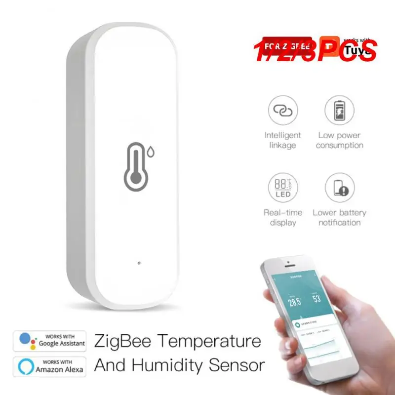 1/2/3PCS Tuya WiFi rilevatore di temperatura e umidità sensore termometro elettronico indipendente Smart Home Indoor Alexa