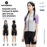 Maillot de Ciclismo ROCKBROS de Verano, Alta Elasticidad, Suave, Ligero, Transpirable, Manga Corta, Corte 3D, Ropa de Ciclismo para Mujer