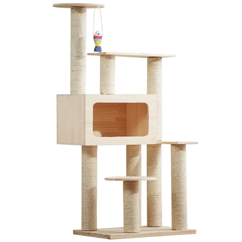 

RY17 2019Wholesales New Product Sisal Cat Scratcher Post Tree with Fish Toy