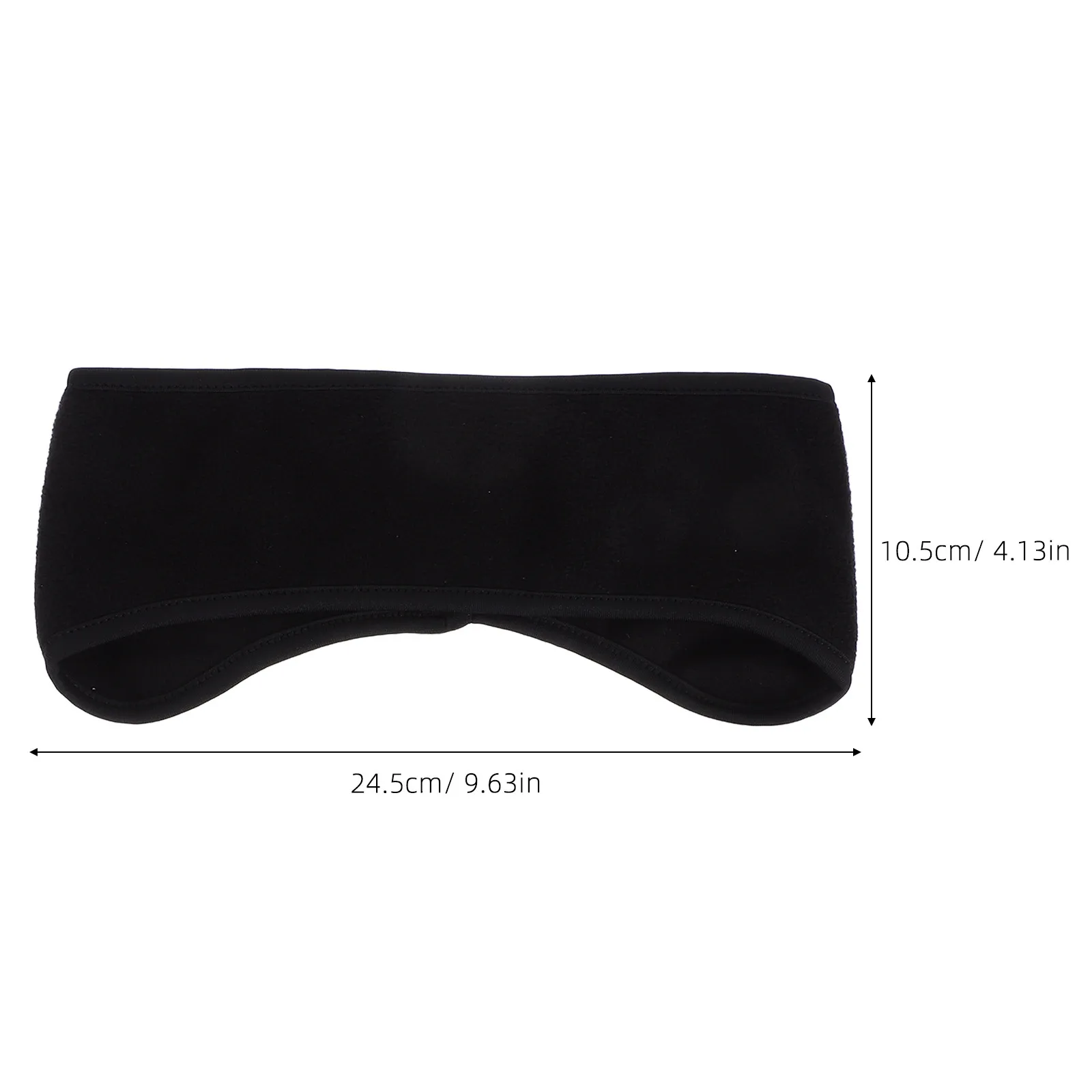 2Pcs Black Navy Fleece Running Cycling Skiing Headband Winter Ear Warmers Sports Sweat Absorbing Headband Winter Ear Covers