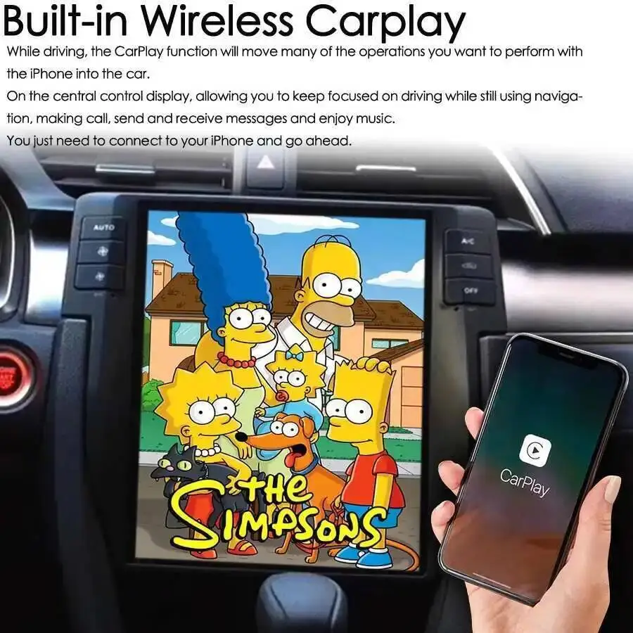 10.4 بوصة أندرويد 15 Carplay راديو السيارة التلقائي لهوندا سيفيك 2016-2022 4G واي فاي مشغل فيديو الوسائط المتعددة نظام تحديد المواقع والملاحة رئيس وحدة #5