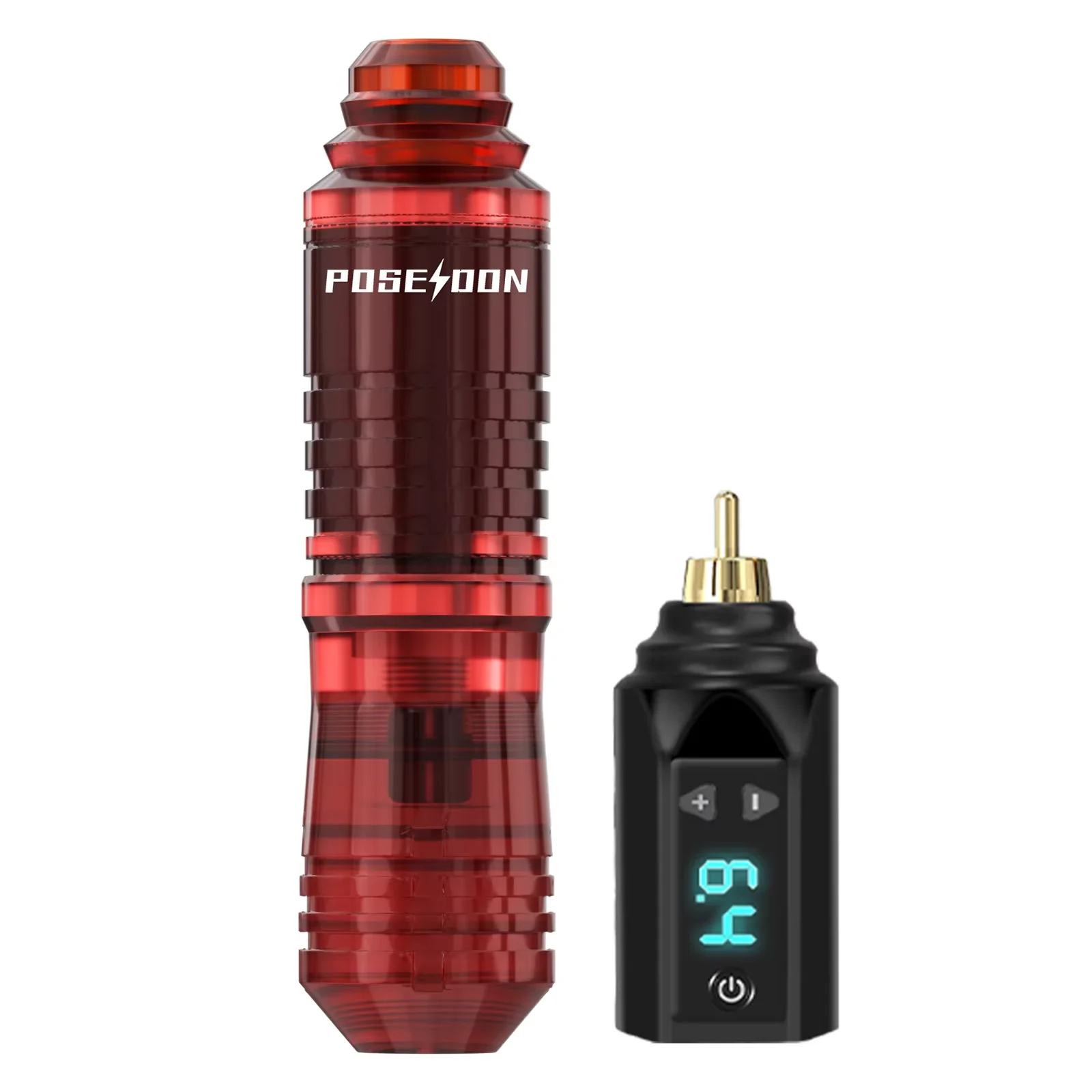 POSEIDON Tattoo Tools Red Pen Kit Wireless Tattoo Gun Kit With Tattoo Power Supply And 10pcs Tattoo Cartridge Needles Complete Tattoo Kit Tattoo Supplies For Beginners