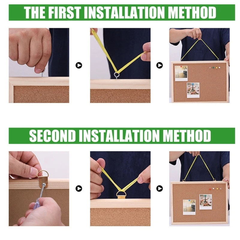 F68B Frame Corkboard Digative Pin Board Cork Board Board Cork Bulletin for Class -chaption Display Office Office Display