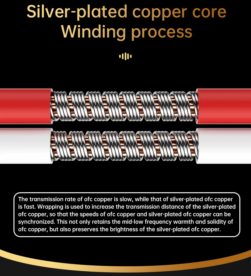 Serost StarPro HiFi Audio Sauerstofffreies Kupfer Versilbertes OFC AC-Stromkabel 9AWG US EU AU zu C7 C13 Stecker für Leistungsverstärker – Detail 4