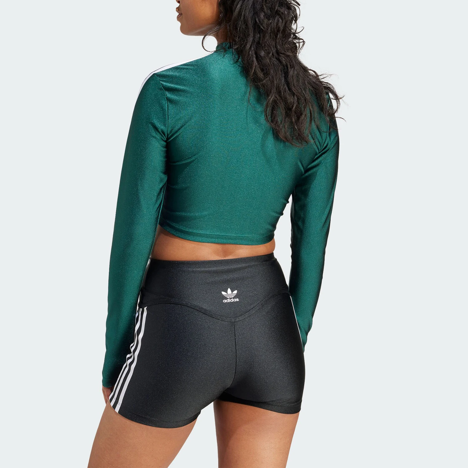 أديداس حقيقية أصول المرأة ريترو أزياء قصيرة الأكمام طويلة الأكمام تي شيرت IR8136 #2