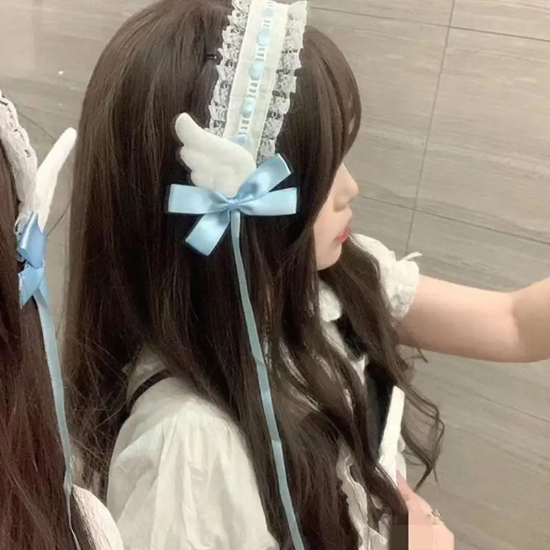 652F Phụ Nữ lolitas người giúp việc mũ sắt cosplay tóc gothic headband với ren