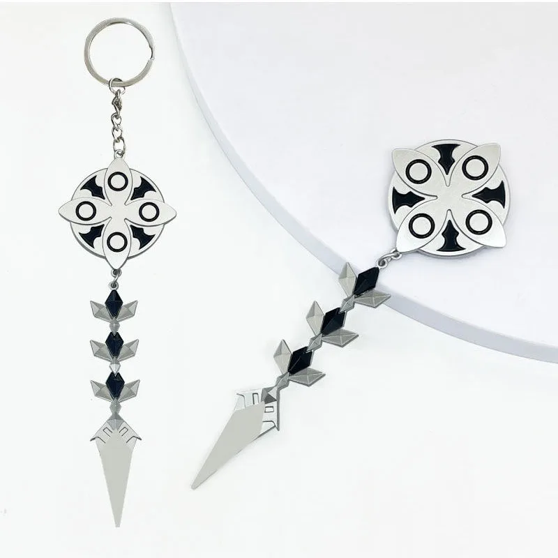 Game Genshin Impact The Captain II Capitano Cosplay Keychain Badge Alloy Brooch Keyring Key Chain Lapel Pin Jewelry Accessories